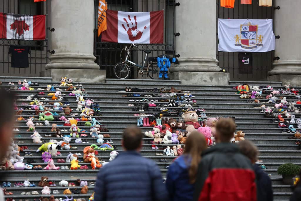 A "National Day for Truth and Reconciliation" ceremony in Vancouver, Canada.