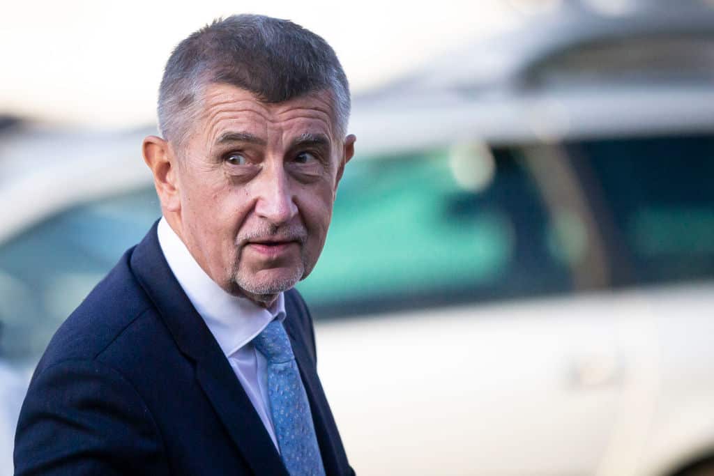 Czech Prime Minister Andrej Babis is seen during his campaign cruise on a ship at Brno Reservoir on 1 October, 2021 in Brno, Czech Republic.