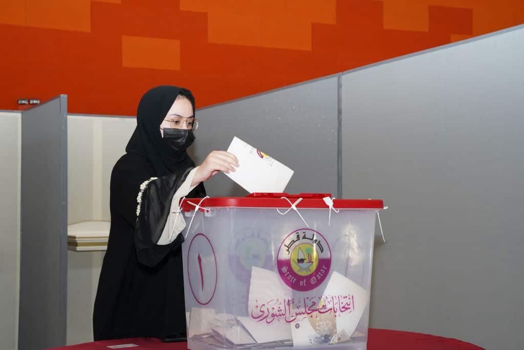 Qataris vote in the country's first legislative elections.