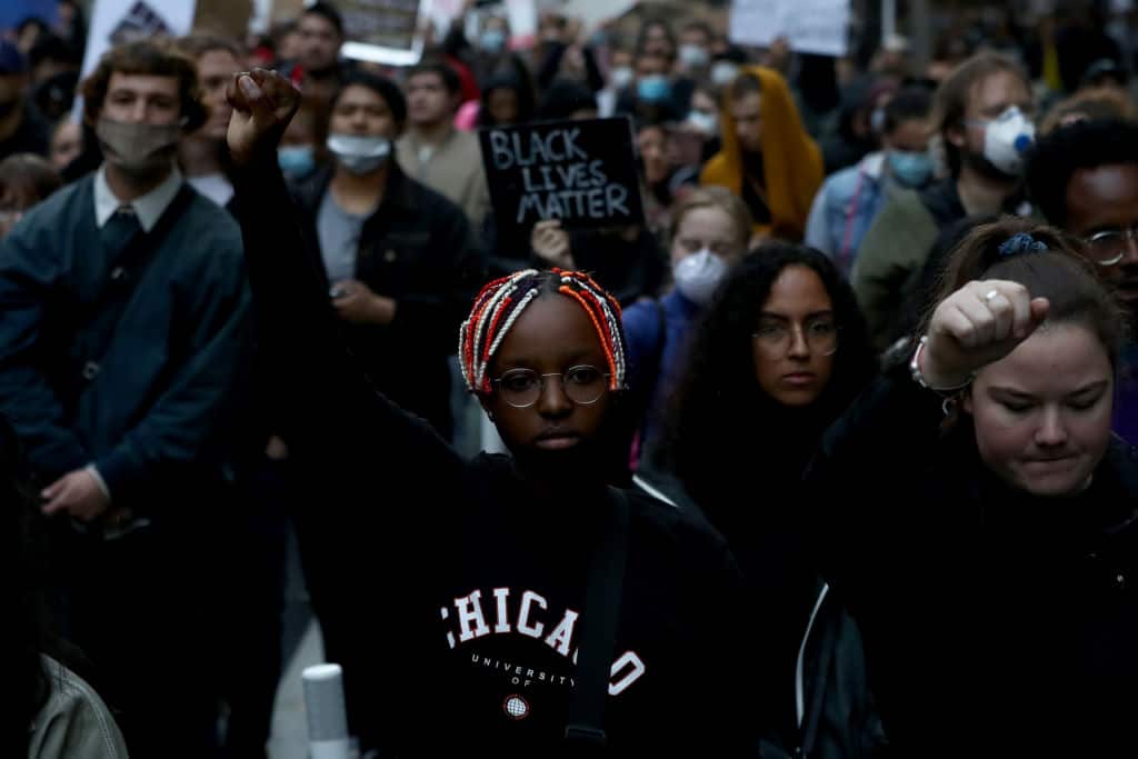 Auckland Black Lives MattProtestors march down Queen Street on June 1, 2020 in Auckland, New Zealand. er Rally Held In Solidarity With U.S. Marches