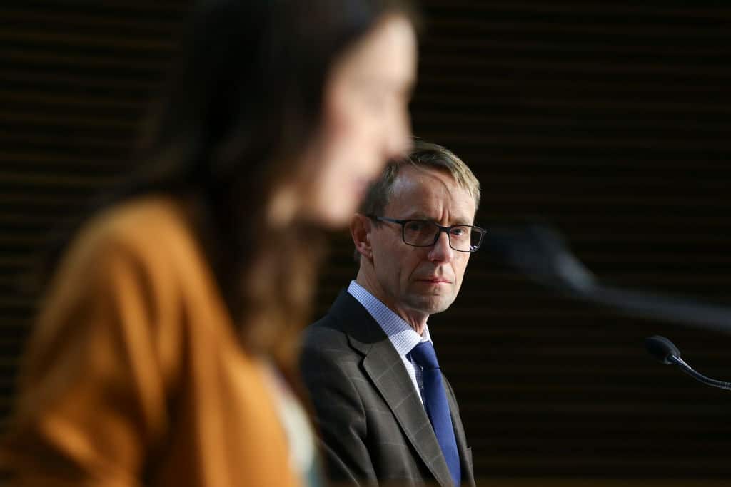 NZ Director-General of Health Dr Ashley Bloomfield appears with Prime Minister Jacinda Ardern
