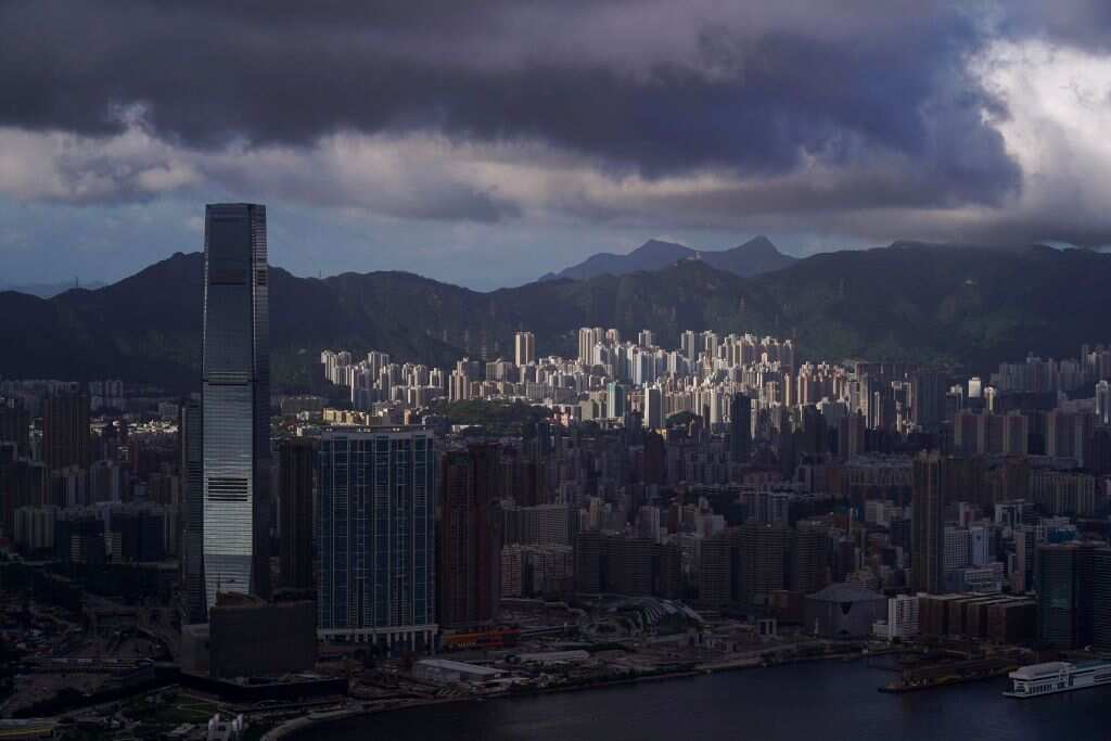 The Hong Kong skyline.