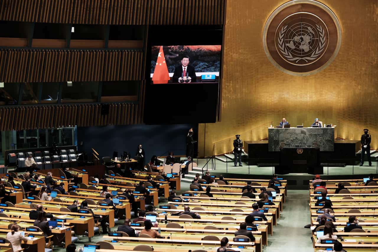 In a speech marking the 50th anniversary of China's return to the United Nations, Chinese President Xi Jinping, vowed to uphold world peace.