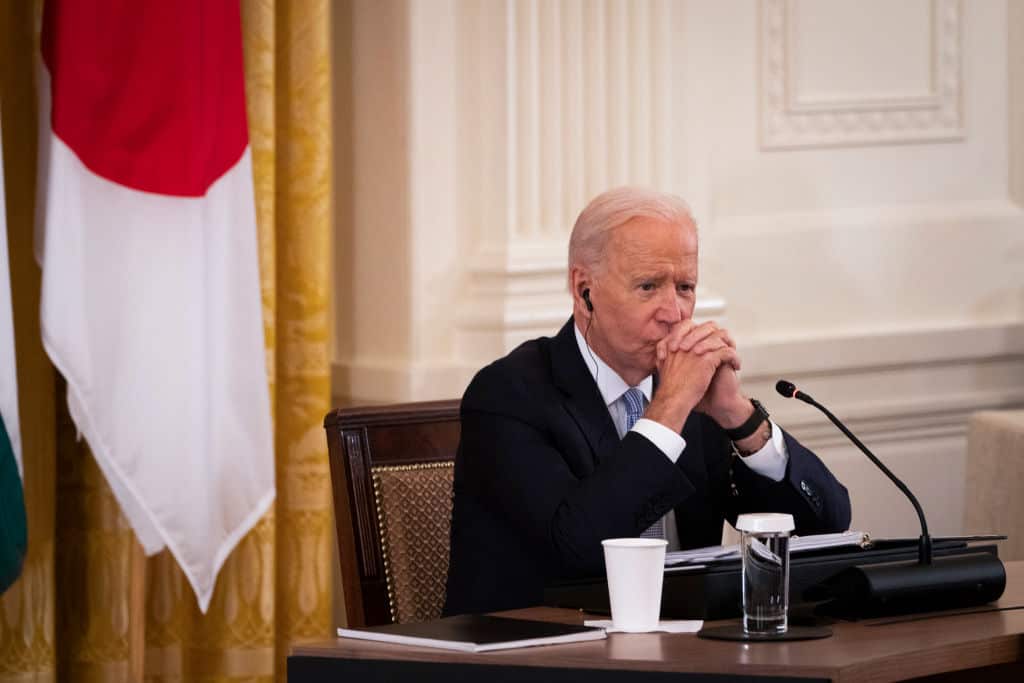 US President Joe Biden at the White House in Washington, D.C.