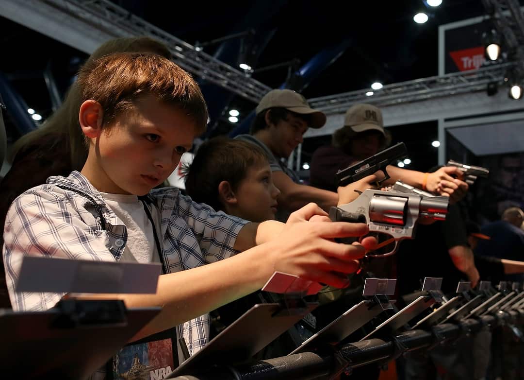 A young attendee of an NRA event in Texas.