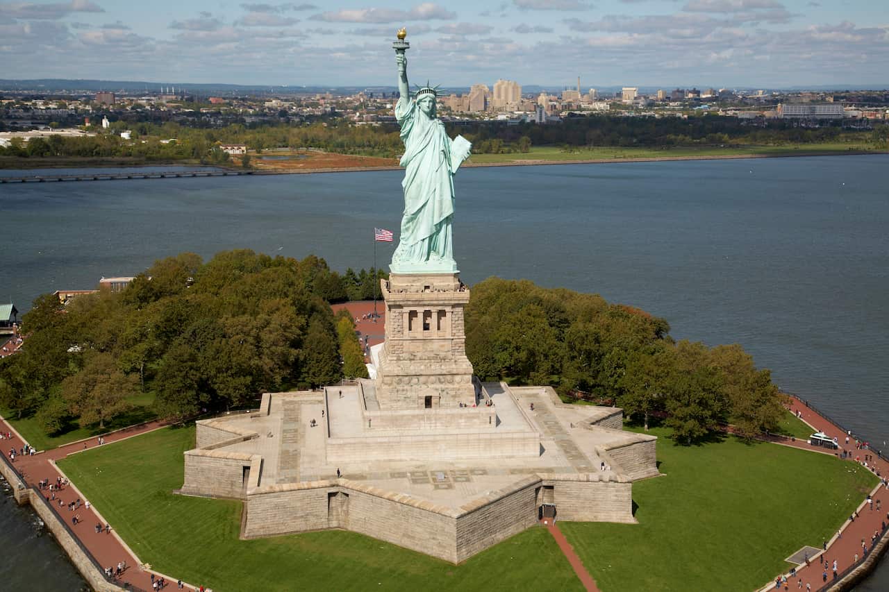 The Statue of Liberty.