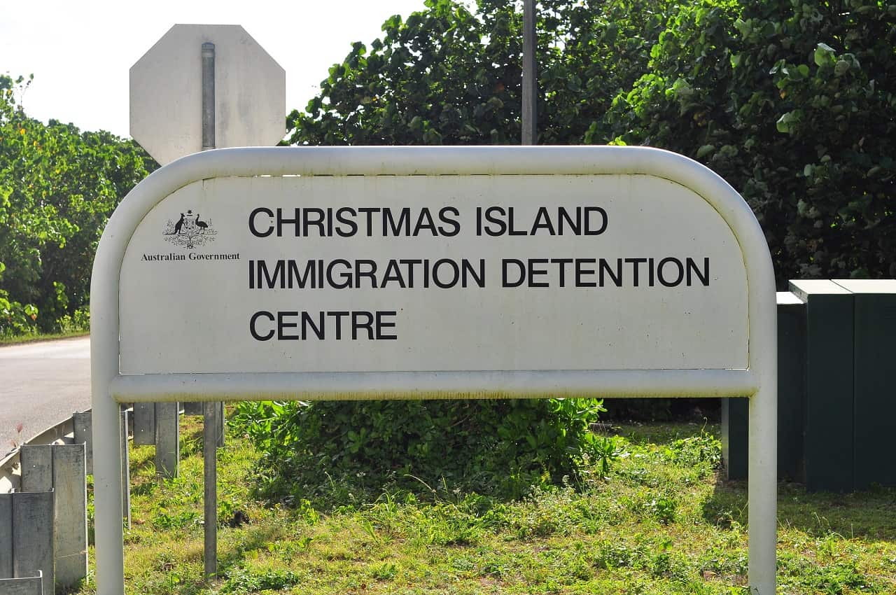 The family was held on Christmas Island.