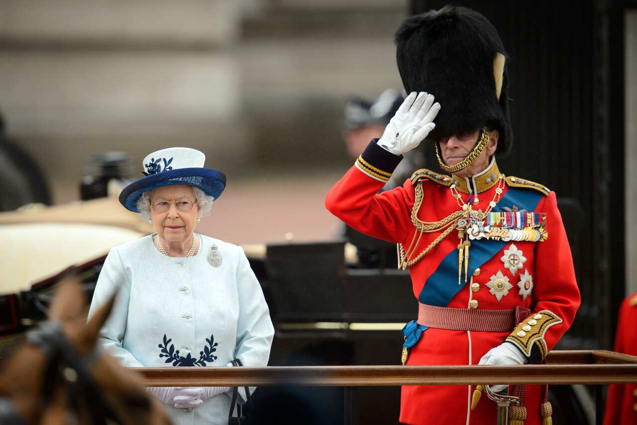 A Trooping the Colour parade in London, 2014. 