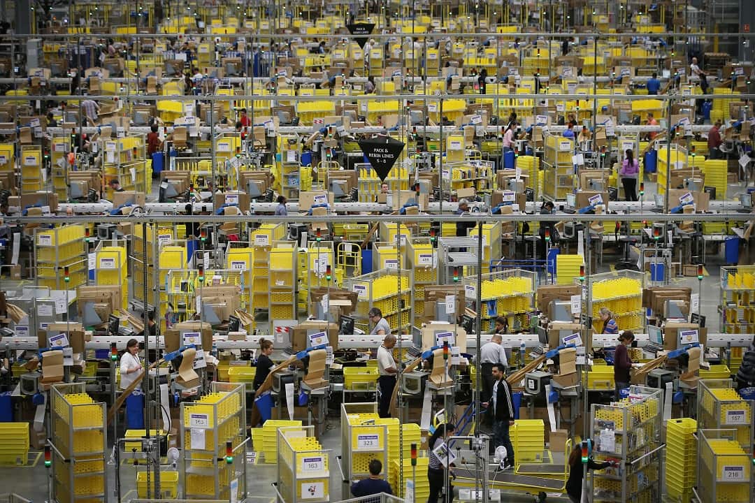 One of Amazon's warehouses in the US.