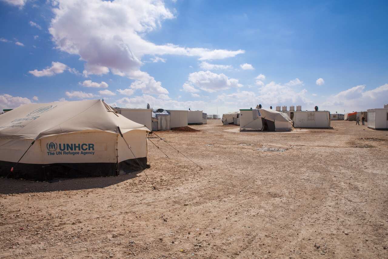 Zaatari Syrian refugee camp in Jordan