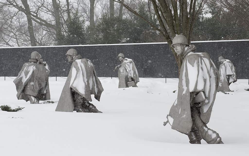 The Korean War Veterans Memorial in Washington