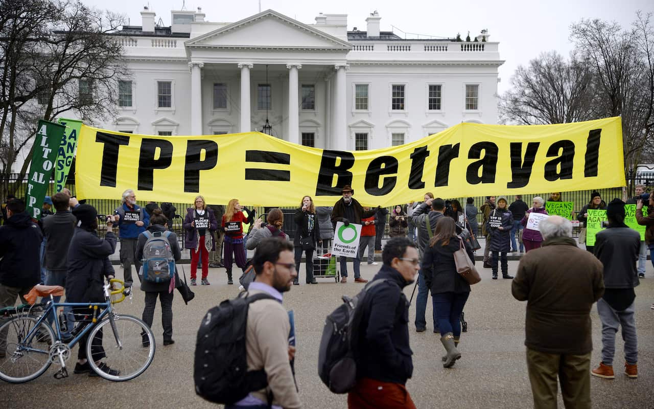 Activists Hold Rally Against The TPP