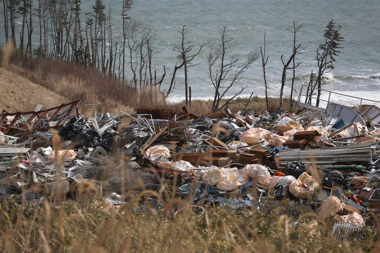 Workers continue the decontamination and reconstruction process at Tokyo Electric Power Co.'s Fukushima Daiichi nuclear power plant.