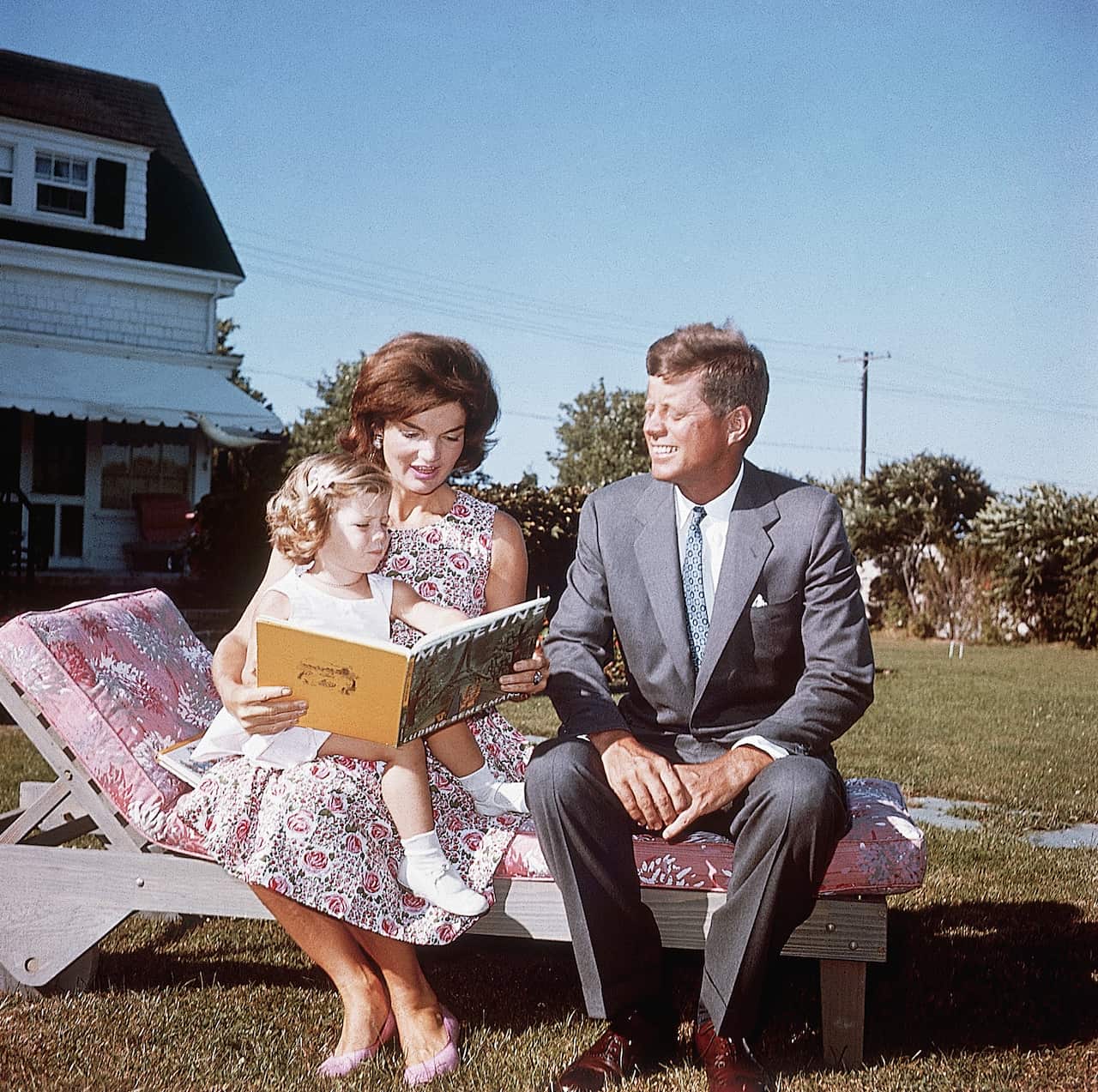 Jacqueline Kennedy Reading to Her Daughter Caroline