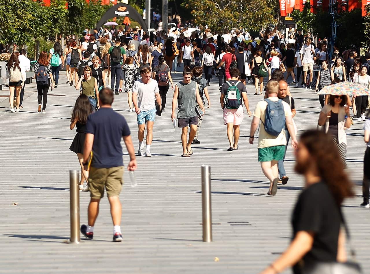 University students in Sydney.