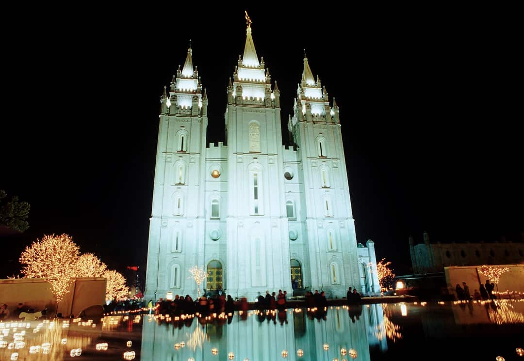 A Mormon temple in Salt Lake City.