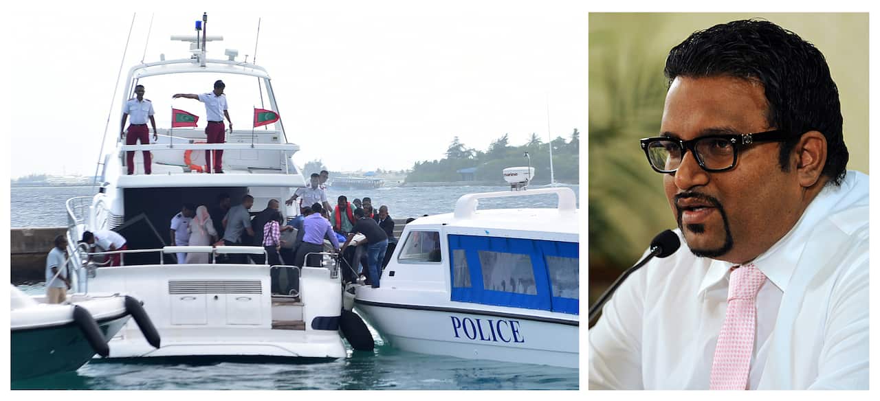 Ahmed Adeeb was jailed for 15 years accused of plotting to assassinate the president by allegedly planting a bomb on the presidential speedboat.