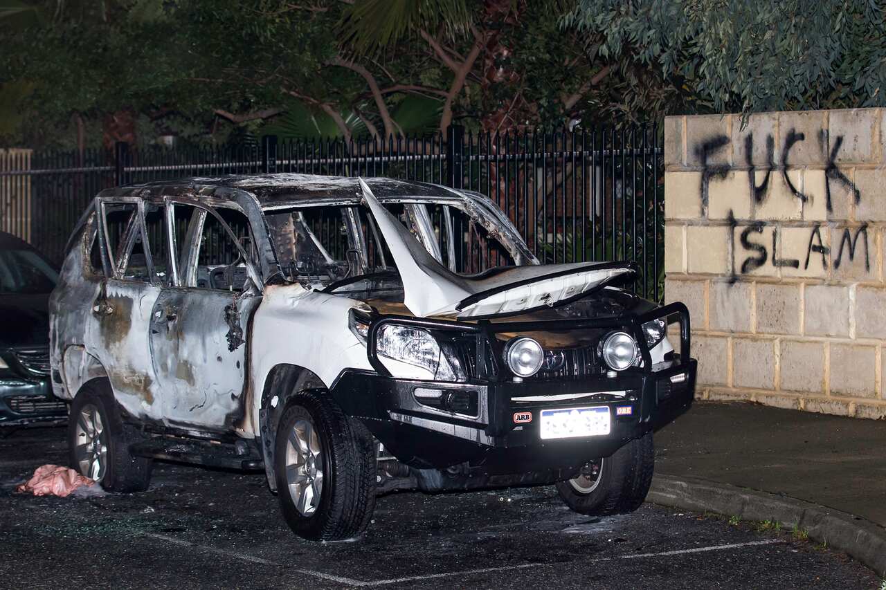 Car Firebombed Outside Thornlie Mosque