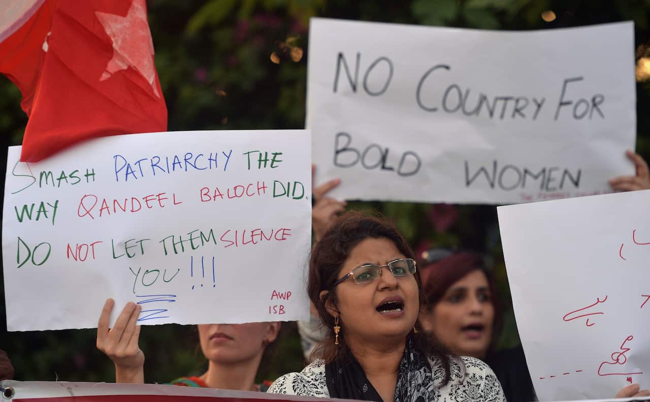 The strangling of Qandeel Baloch by her own brother prompted protests in Pakistan.