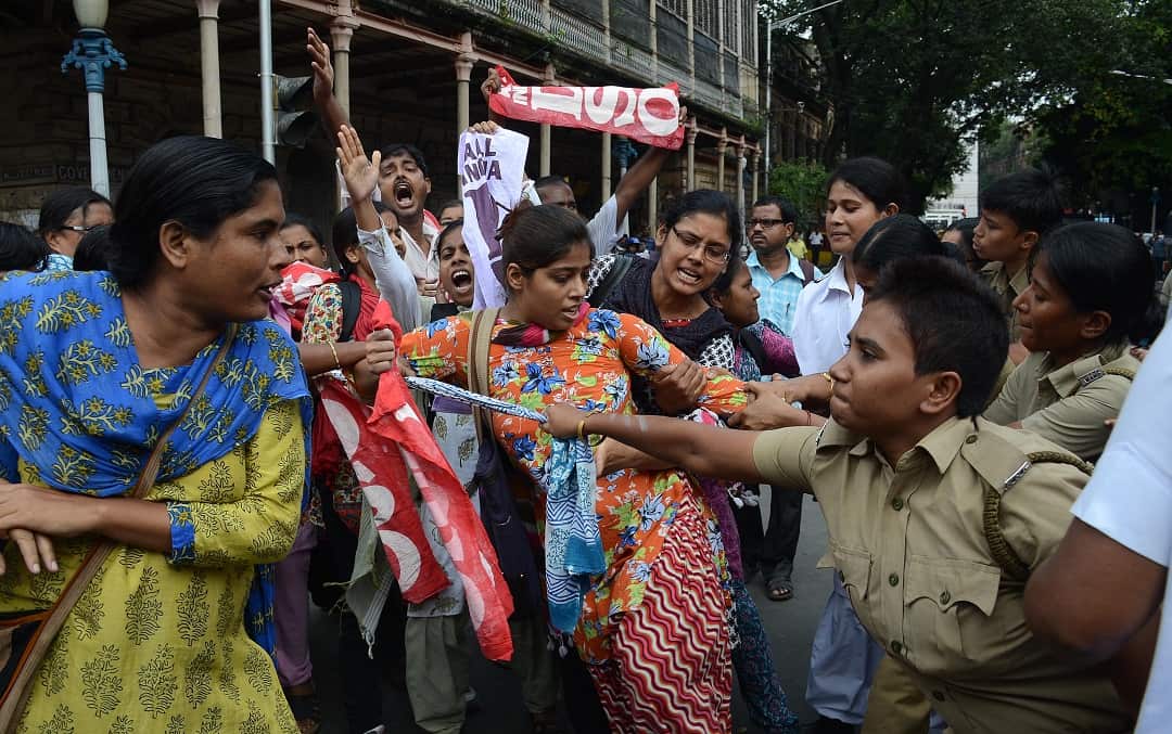 A protest after the rape and murder of a child in Kolkata.
