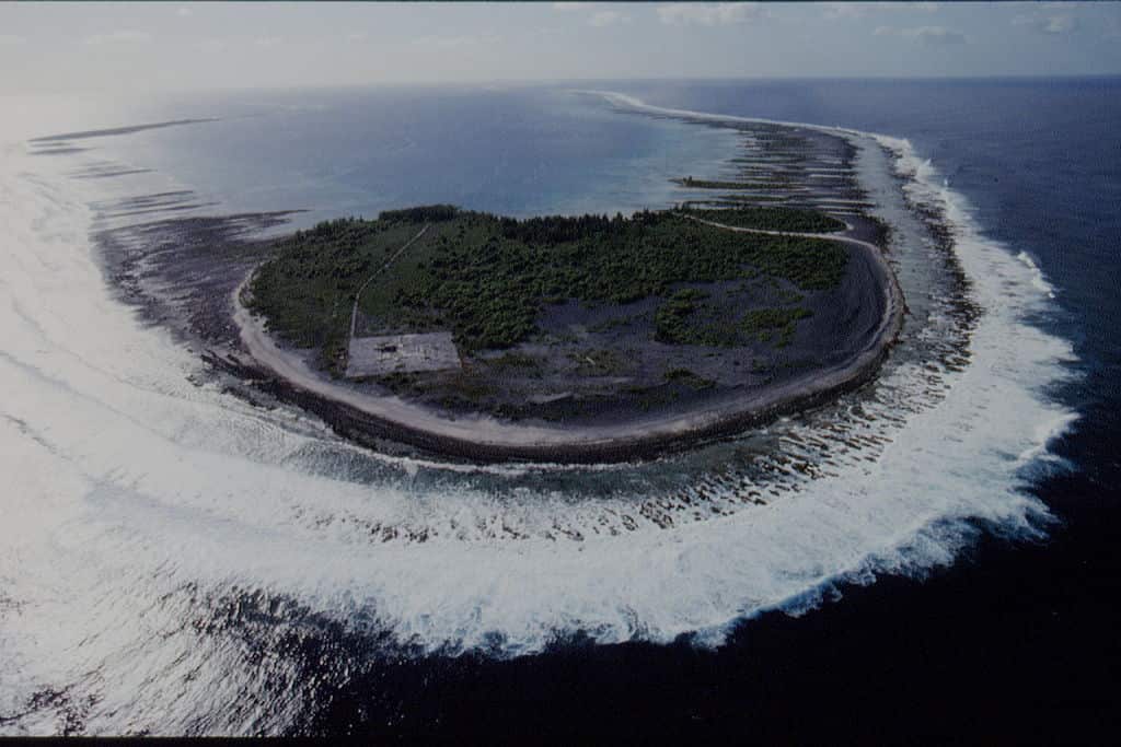 The nuclear experiment centre on Mururoa.