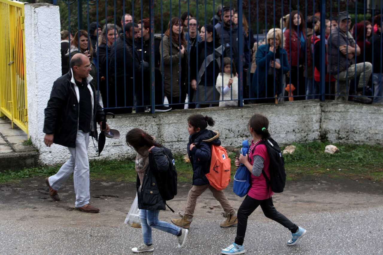 refugee students in Greece
