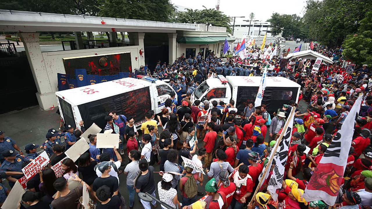 Philippines US embassy protest