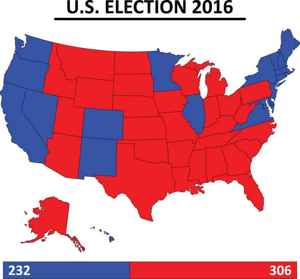 US Election 2016 state breakdown