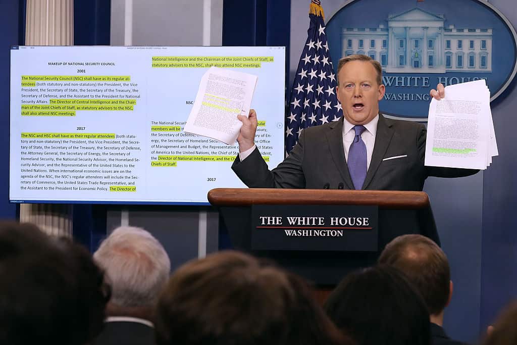 White House Press Secretary Sean Spicer.