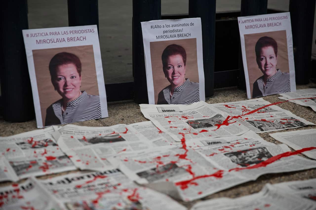 Journalists protest in Mexico City