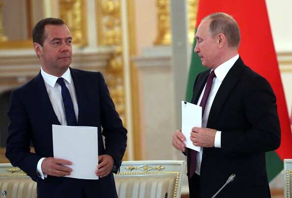 Image: Vladimir Putin and Dmitri Medvedev