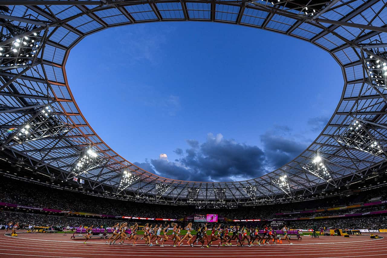 Female athletes compete at IAAF World Athletics Championships
