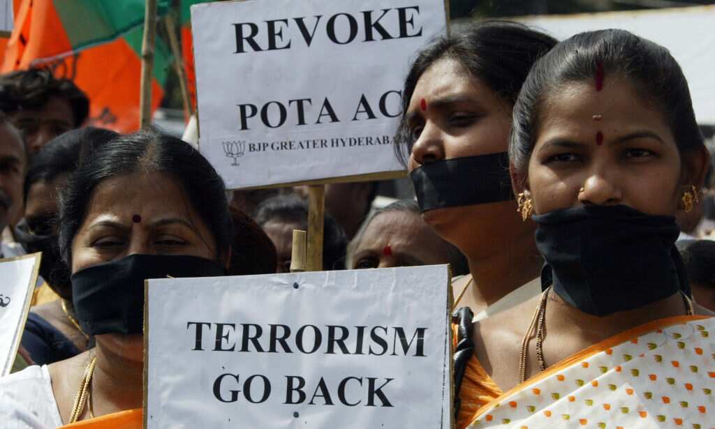 Indian activists of the Bharatiya Janata