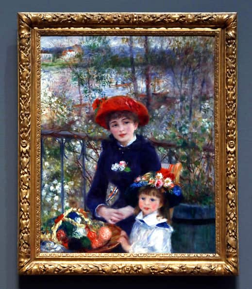 Renoir's Two Sisters (1881) hangs in Chicago's Art Institute on 18 October 2017. 