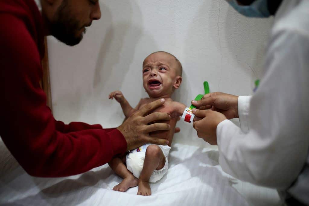 People afraid of infant death in Eastern Ghouta.