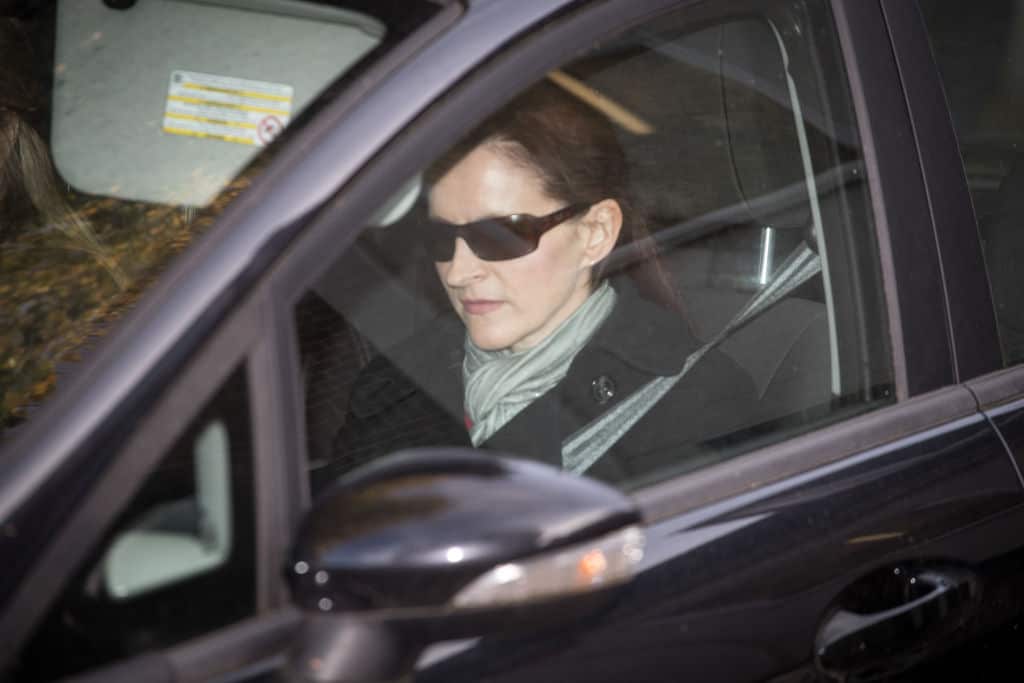 Victoria Cilliers, arrives at Winchester Crown Court for the trial of her husband, Emile Cilliers.
