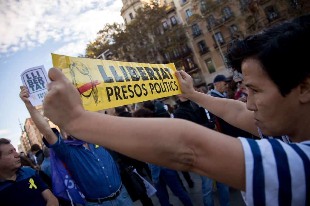 Demonstration to supporting Carles Puigdemont.
