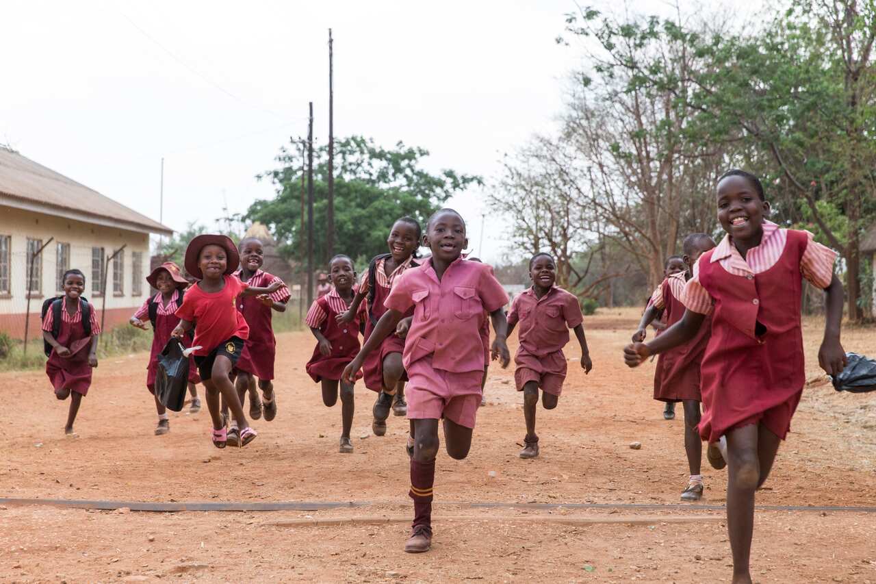 A file photo of students at a school in Banket, Zimbabwe.