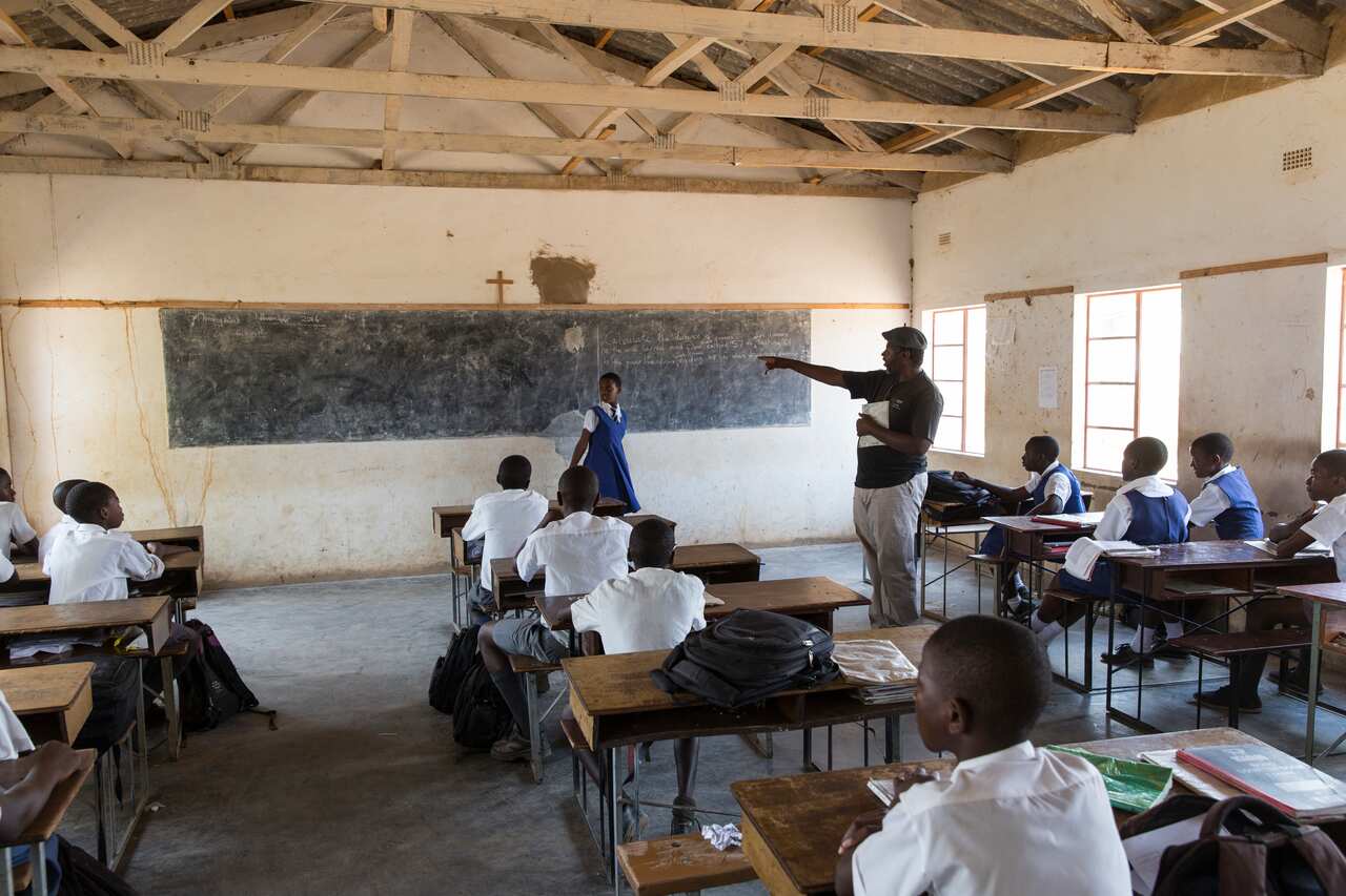 School in a secluded area near Chakari in Zimbabwe