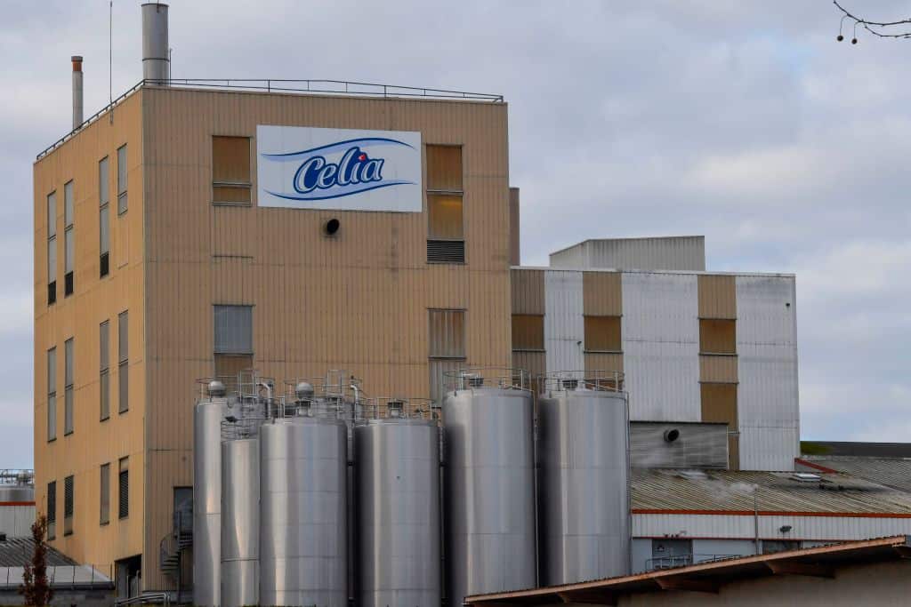 This picture taken on December 4, 2017 shows the Celia dairy company's infant milk factory that belongs to the LNS Lactalis group in Craon, western France.