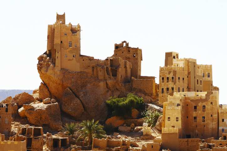 A village at Hadhramaut, Yemen. 