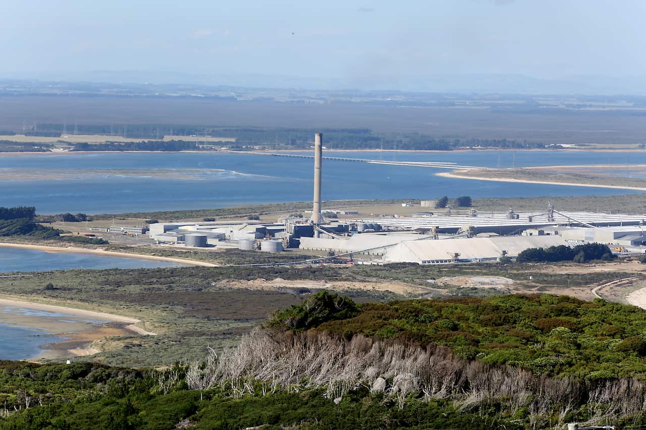 A general view of the Tiwai Point Aluminium Smelter.