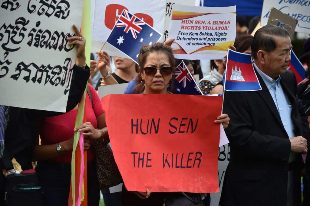 Australian-Cambodians protest