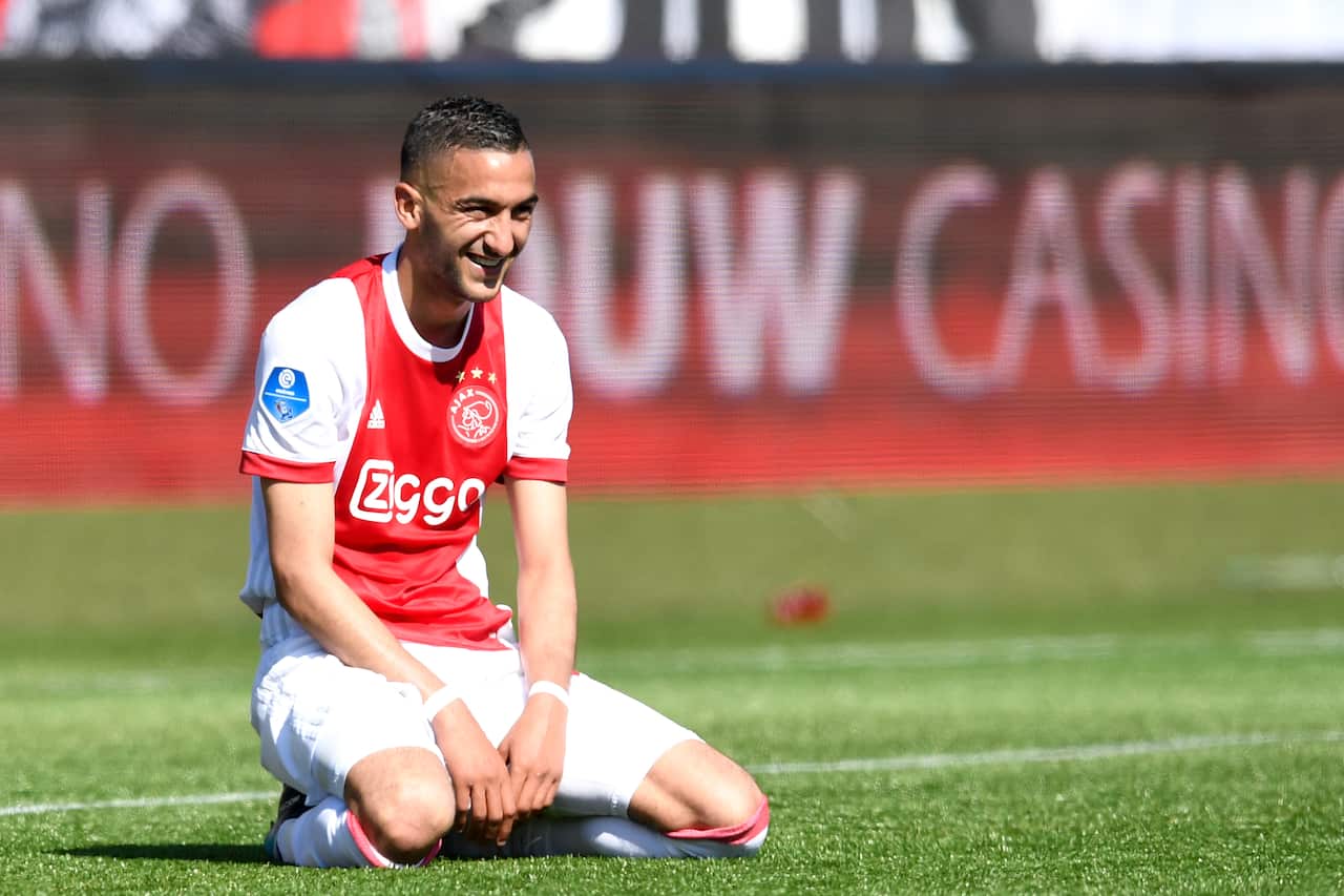 Hakim Ziyech during a game for Dutch club Ajax