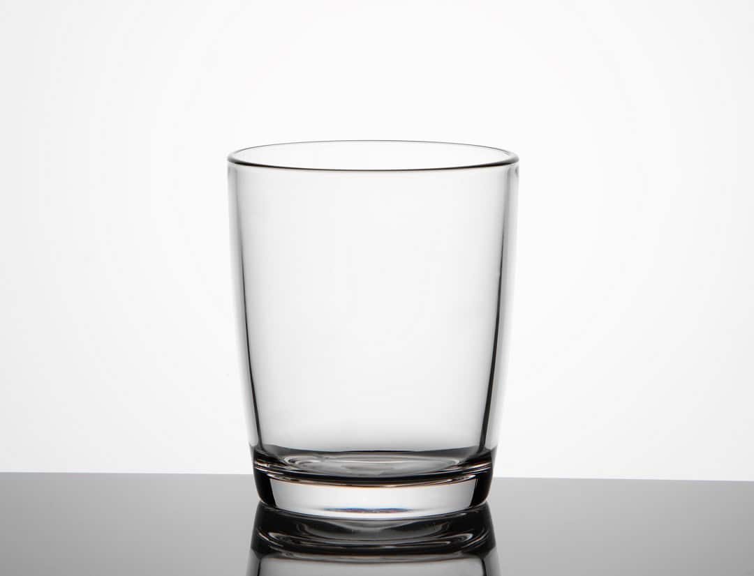 An empty glass.
