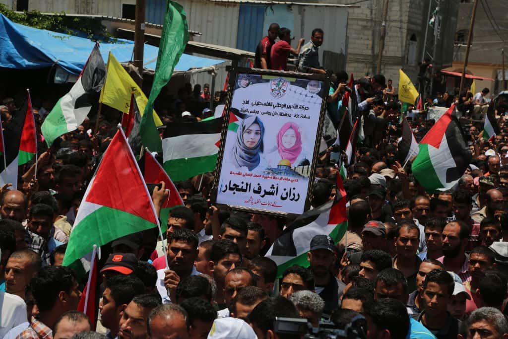 Funeral of Palestinian nurse Razan Al-Najar