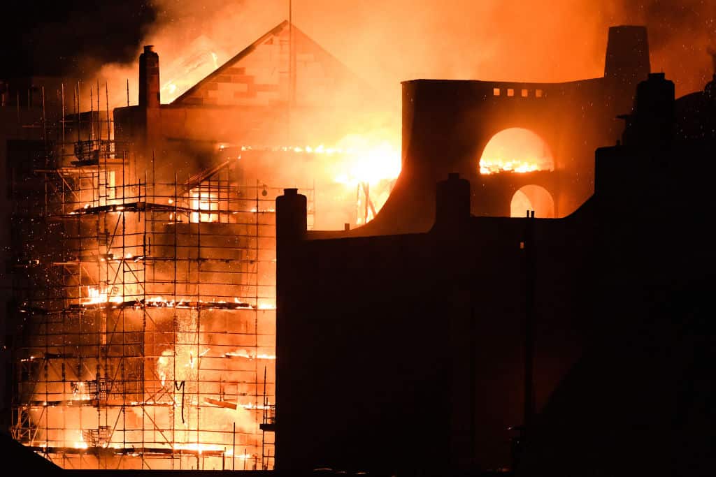 Glasgow Art School devastated by fire for the second time.