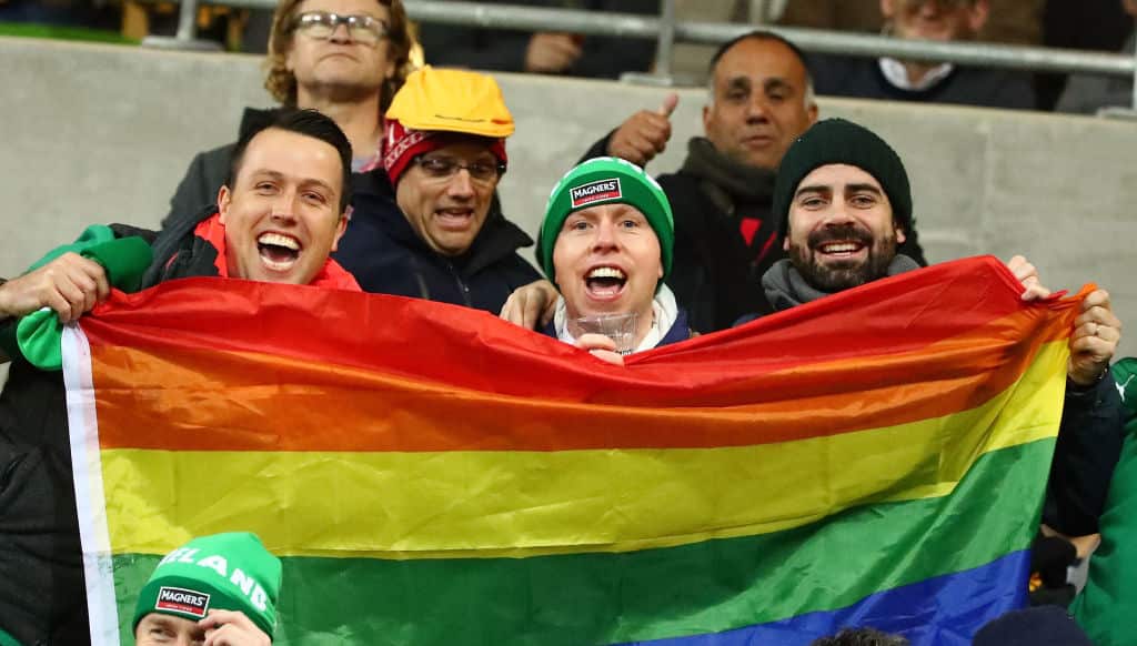 Supporters during a rugby union test between Australia and Ireland at AAMI Park on June 16, 2018 in Melbourne.
