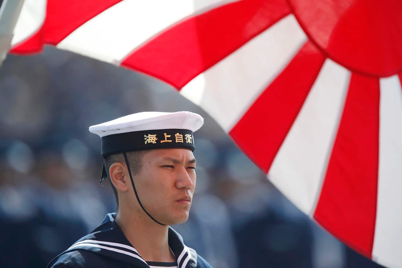 Japanese PM Abe Inspects Japan Self-Defense Forces (JSDF) At Annual Review