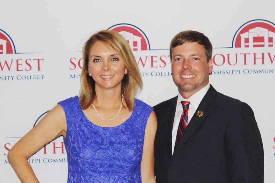 Robert Foster and his wife earlier this year.